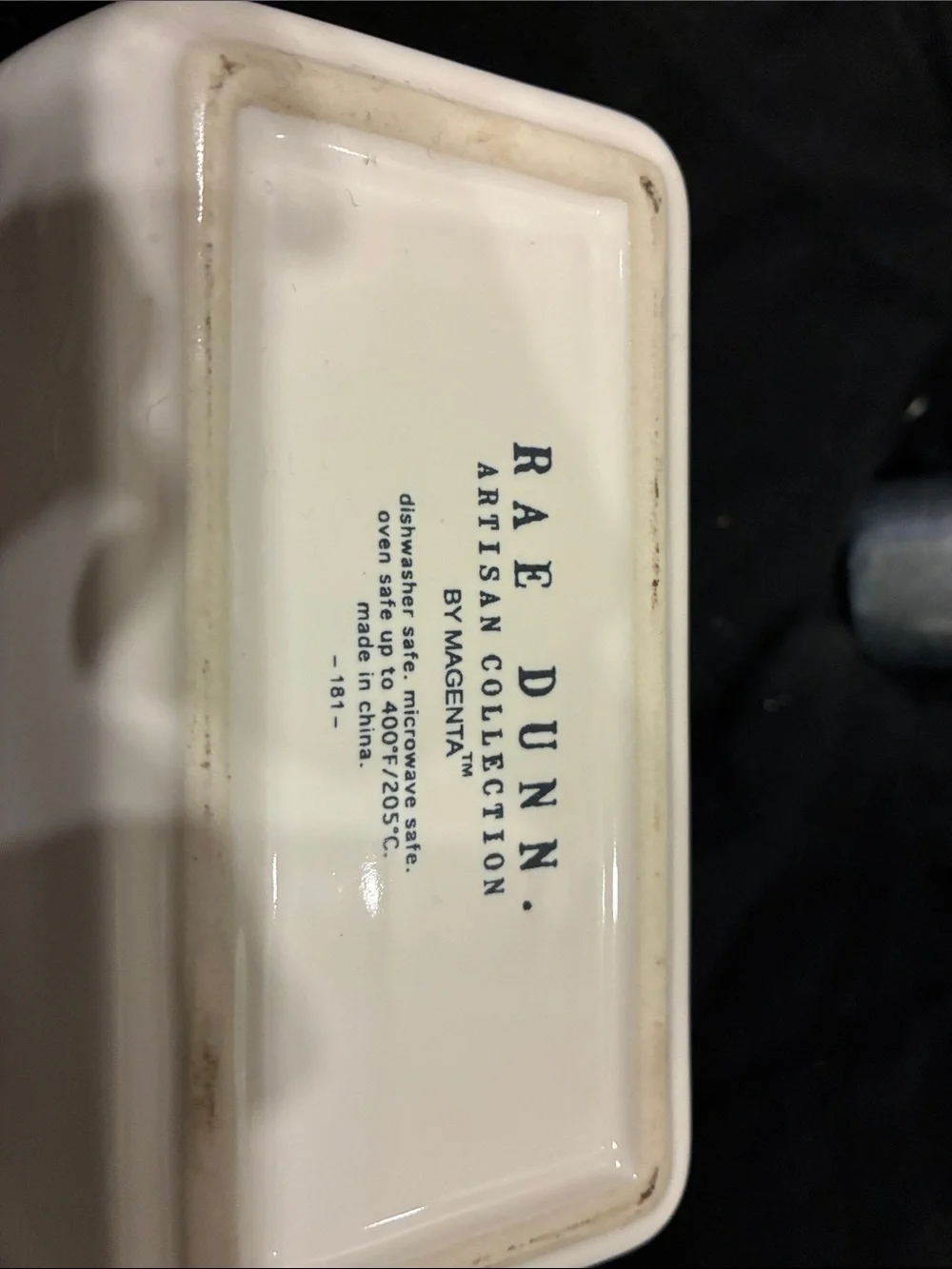 RAE DUNN MAGENTA HO HO HO CERAMIC DISH LOAF PAN GIFT IDEA CHRISTMAS DECOR WHITE